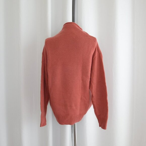 NWOT Aritzia Wilfred 100% Cashmere Montpellier Luxe Turtleneck Dusty Rose Sz M - Picture 3 of 7